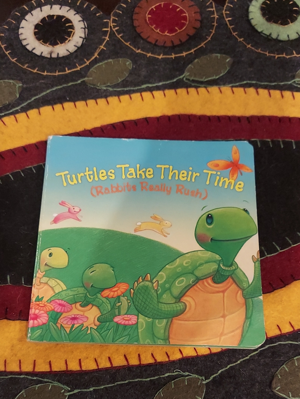 ❤️ Turtles Take Their Time (Rabbits Really Rush) - Green Children's Board Book